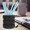 Tire Shaped Nice Holder Car Tire Pencil Holder Stationery Accessories Desk Kids School Office Decor Christmas 2