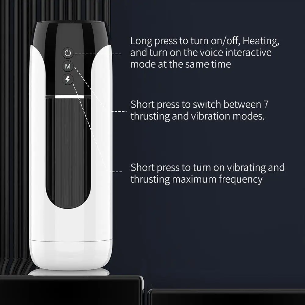 Electric HESEKS Wearable Telescopic Male Masturbator Cup Vibration Automatic Masturbating hine Sex_voghion.com