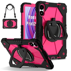 Multi-Fold Smart Cover with Transparent Back and Pen Slot for Xiaomi Poco Pad 12.1 (BlackRosered)