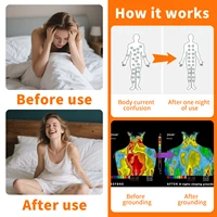 Drap de lit de mise à la terre, tapis de mise à la terre avec prise US/UK/EU, 10% fibres d'argent et 90% coton biologique, tapis de sommeil naturel et sain 6