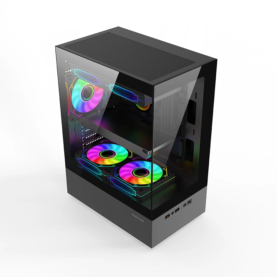 PC case power train illusionary realm desktop computer case seaview room side transparent M-ATX/ITX chassis support 240 water cooler