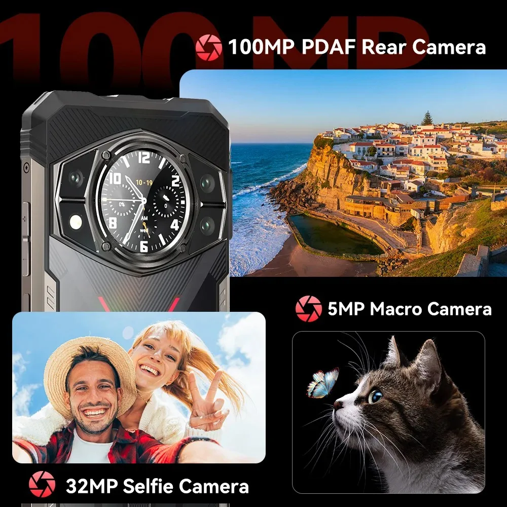 Cubot KINGKONG AX,Rugged Smartphone Android 14, 4G Smartphone  Helio G99, 24GB RAM(12+12), 256GB ROM, 120Hz Screen, 100MP,NFC