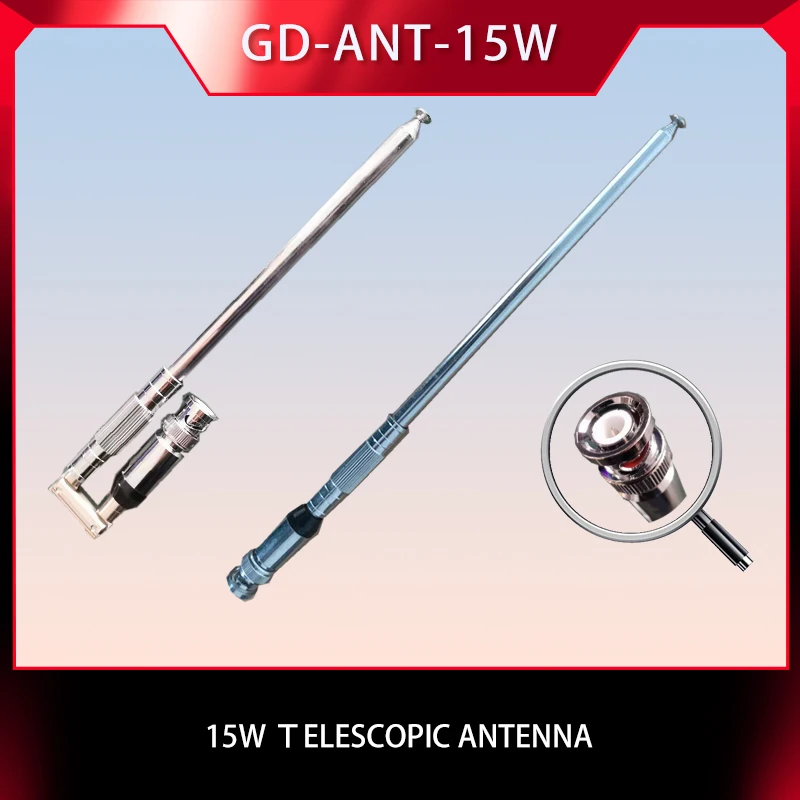 GD-Anten 15W verici Teleskopik Anten veya adaptör veya 50w 1/4 dalga anteni