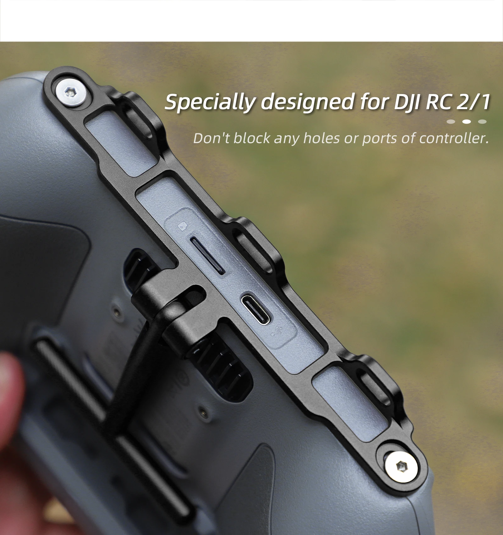 DJI RC 2/1 용 Sunnylife 컨트롤러 미니 4 3 Pro/Air 3 액세서리 용 끈 핸들 허리 지지대 마운트 넥 스트랩 브래킷