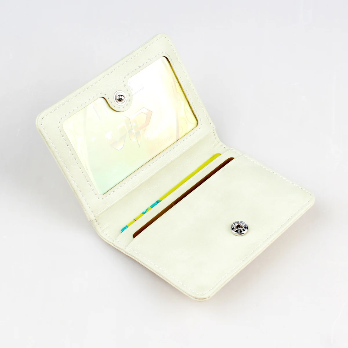 High quality fashionable large metal badge women's card bag, designer personalized ID card holder