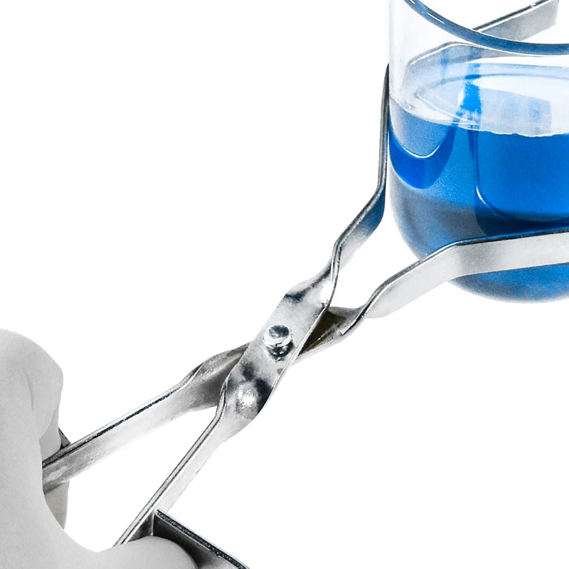 Beaker Clip Anti Scalding And Anti Slip Clip Laboratory With Eubber Cover 26cm Long Blue Glassware Fixture Convenient Black