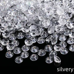 Sparkling Starry Glitter Rhinestones for DIY Nail Art and Dress Embellishments (3 - 6mm) (Silver White)
