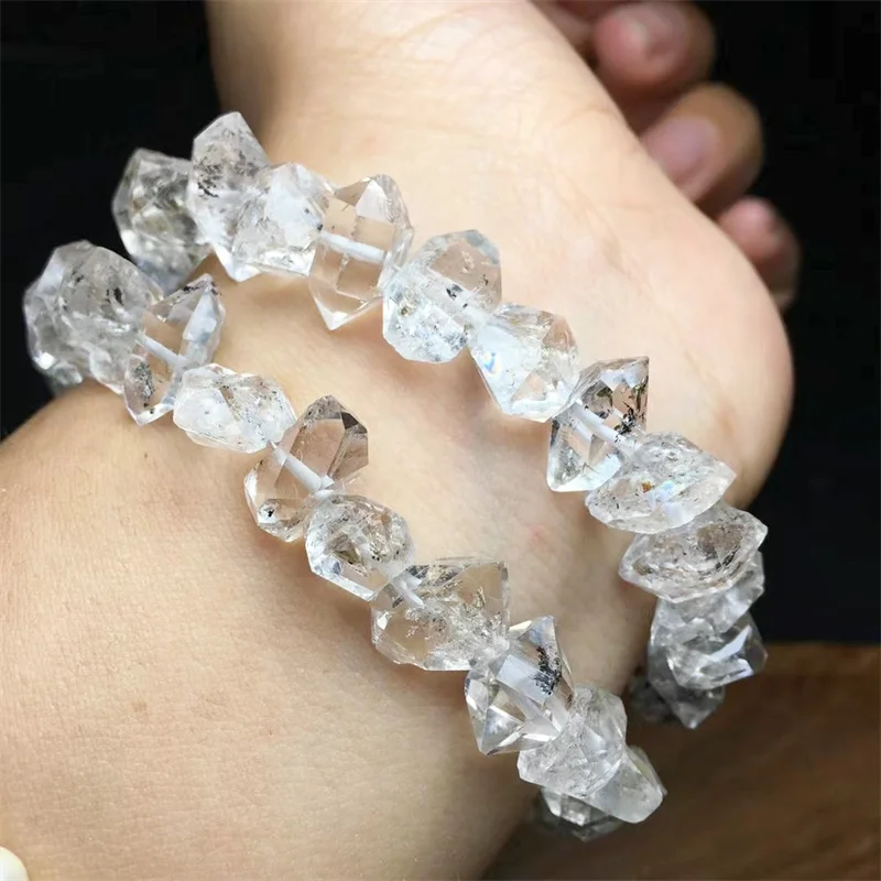 Gelang berlian Herkimer Pakistan alami perhiasan mewah gelang batu