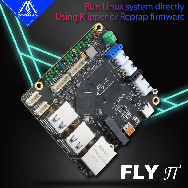 Placa Mellow-fly-ni v1 Substitui Raspberry pi pc com Klipper e Reprap Firmware para Ender Voron Vzbot V-core Peças de Impressora 3d