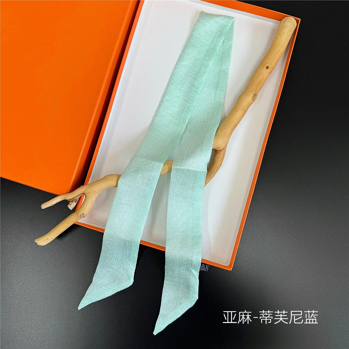 5X100CM Women Narrow Long Scarf Solid flax Silk Rubber Red Tie Bag Ribbon Headbands Luxury Scarf Headscarves Ladies Foulard