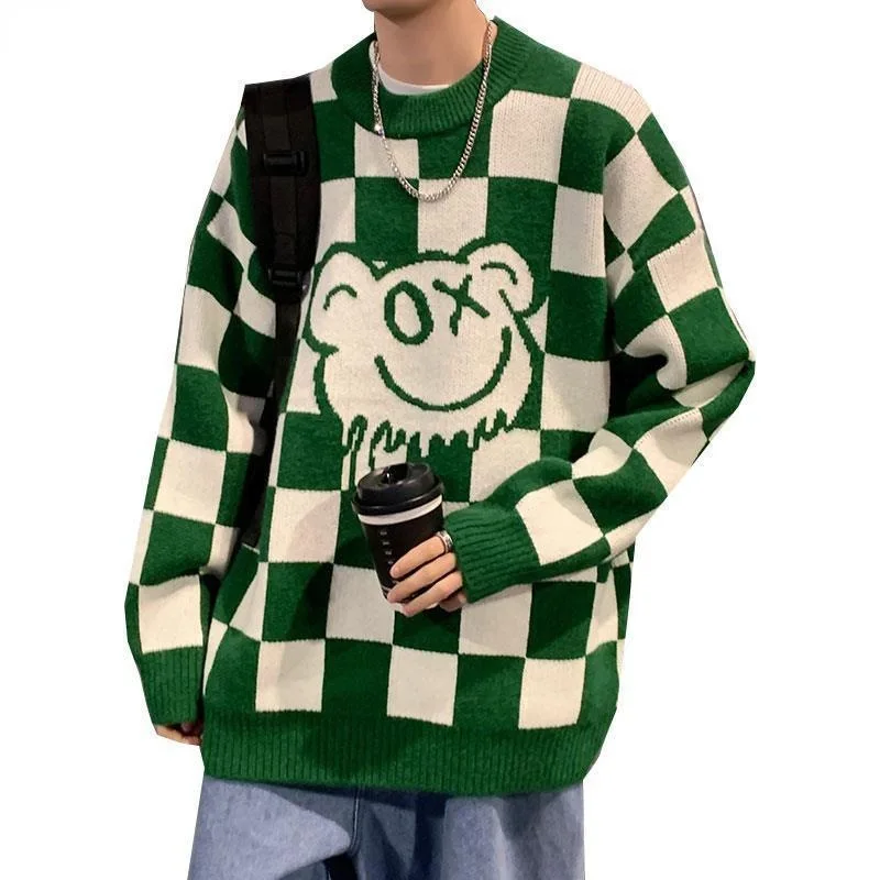 Рисунок 4 - Винтажный шахматный свитер с круглым вырезом