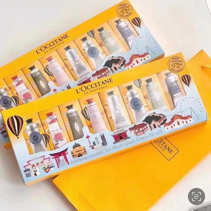 Ous Dan Hand Cream Eight-Piece Set Gift Box Shea Sakura Rose Hand Cream Hydrating Moisturizing and Nourishing Dry