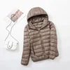 Plus Size 5XL 6XL 7XL WomenThin Down Jacket  2023 Autumn Winter Slim Short Hooded Warm White Duck Down Coat Lady Outerwear 4