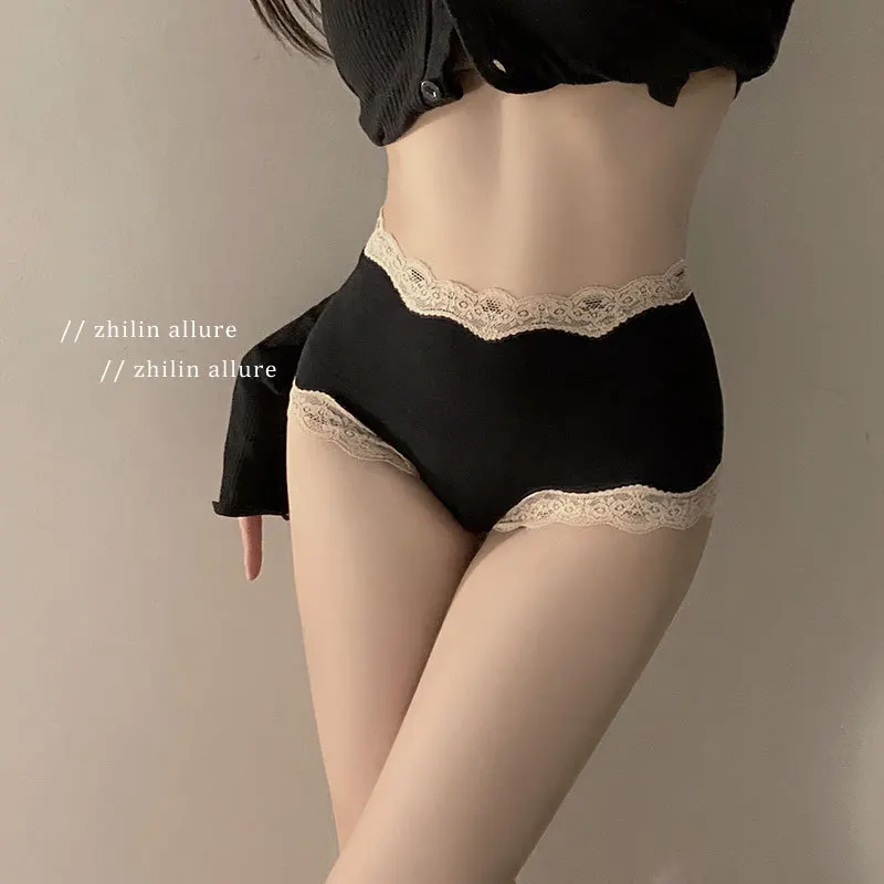 

Women French Cotton Knickers Shorts Panties BriefsLingerie Underwear Comfort Shorts Underpants Solid Color Lacework Underclothes