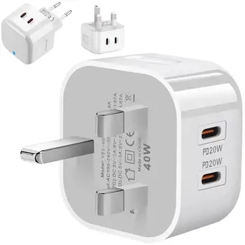 Chargeur mural double USB C Type C PD 40 W