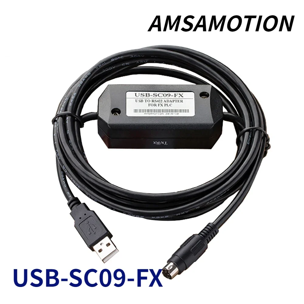 Cabo de Programação do Plc Usb-sc09-fx para a Série de Mitsubishi Fx2n Fx1n Fx0n Fx0s Fx1s Fx3u Compatível com Fx-usb-aw