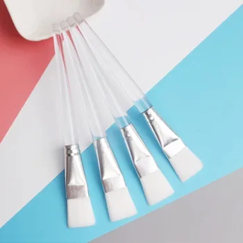 Set di 4 Pennelli Trasparenti per Maschere Facciali, Strumenti Cosmetici per l'Applicazione di Maschere Viso e Occhi e Fai-da-Te