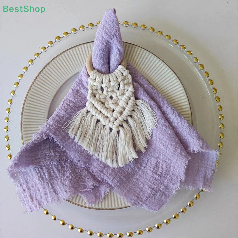 〔Victoria〕10Pcs Retro Gauze Cotton Napkin 32x32cm Reusable Tea Towel Table Decor