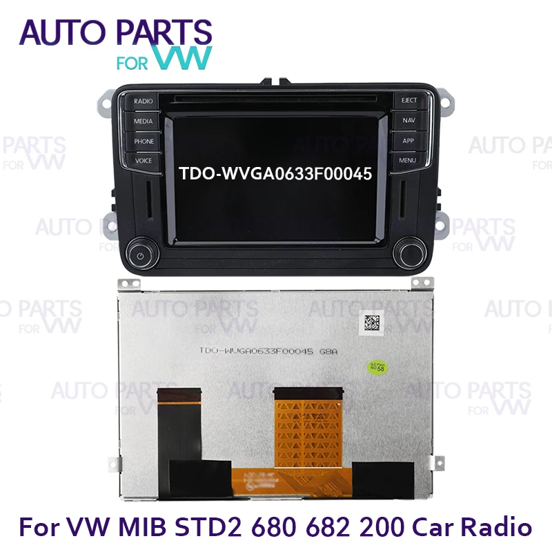 Tdo-Wvga0633F00045 Oem 6.5 Pollici Touch Screen Per Vw Mib 2 200 682 280 Std2 Zr Car Cd Player Radio Di Navigazione Tdo-Wvga0633F00039