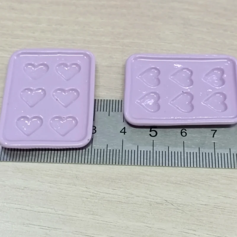 2Pcs 1/12 Miniature Dollhouse Baking Tray Pretend Play Kitchen Cooking Toy Set Doll House Decor Cutlery Cookware Accessories Toy 5