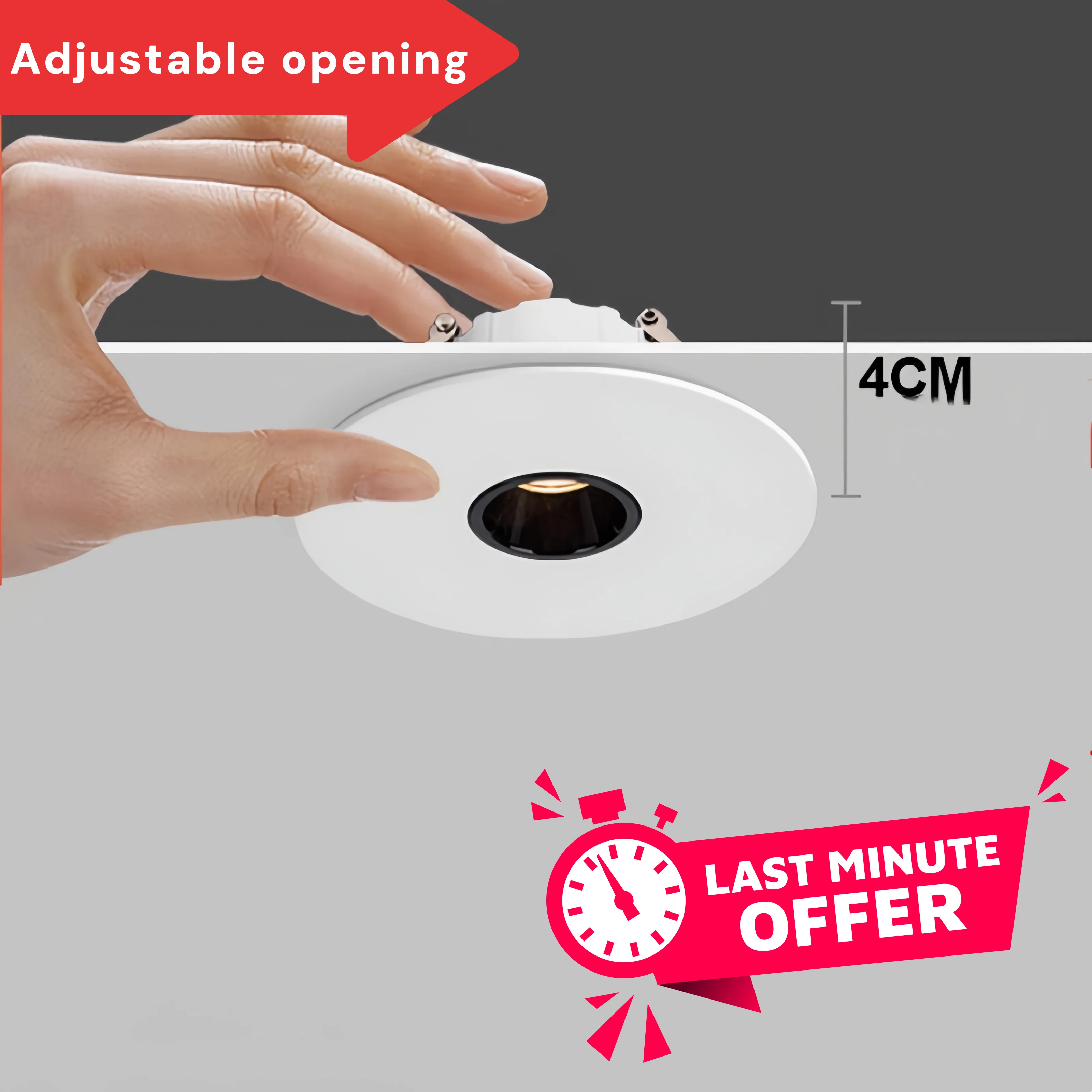 LED Downlight Recessed Ceiling Spotlight Suitable For Opening 45MM-85MM