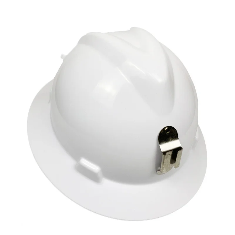 Miner Safety Helmet Full Brim Work Helmet Lightweight Railway Wide Brim Miner with Lamp Bracket