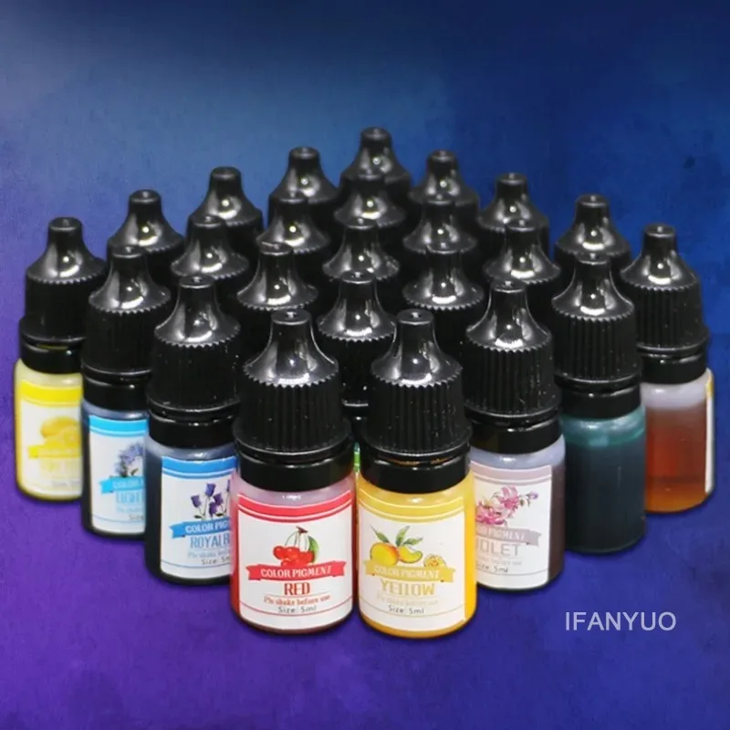Vibrant 24-Color Epoxy Resin Pigment Set for Creative DIY Projects