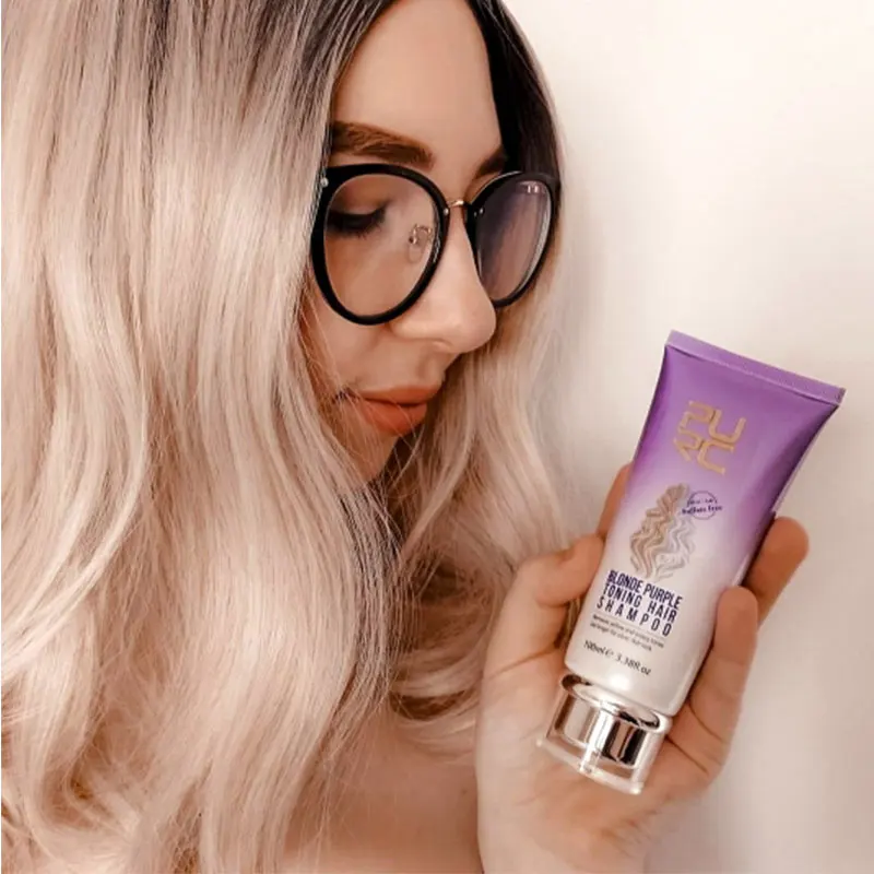 Purc No Yellow Blonde Hair Shampoo Anti Brass Off Purple Shampoo Ulta  Beauty Care Shiny Hair Color Dyed Treatment 100ml - Shampoos - AliExpress