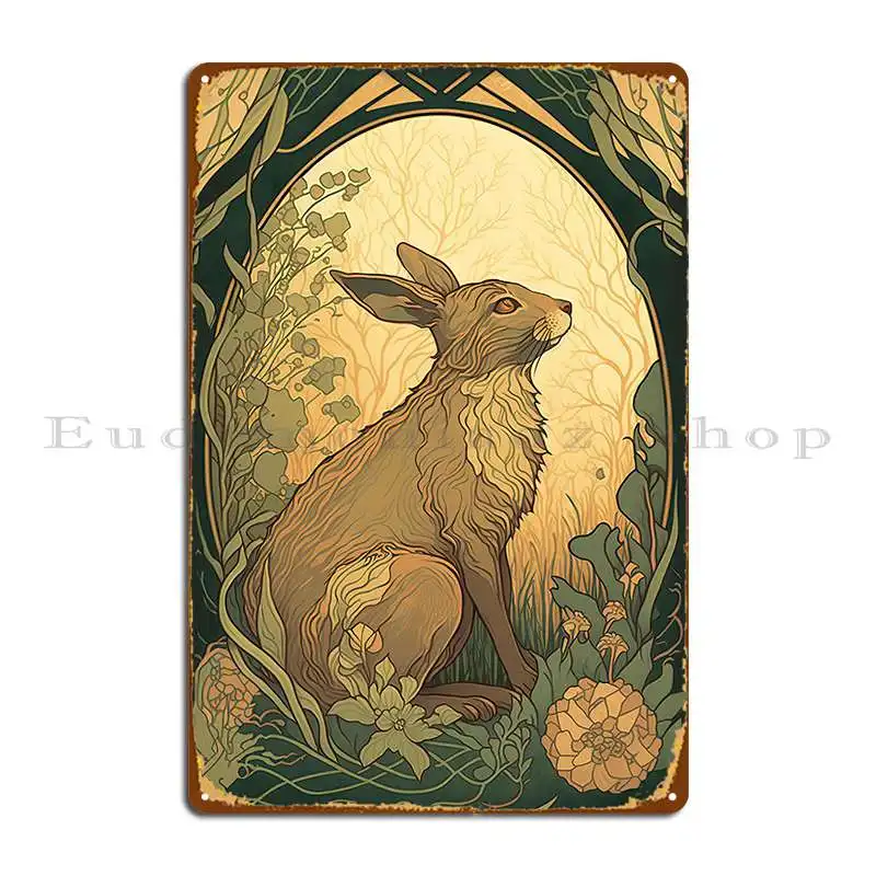 

Кролик заяц дикая природа металлический знак под заказ домашний Настенный декор стена пещерный гараж значок постер