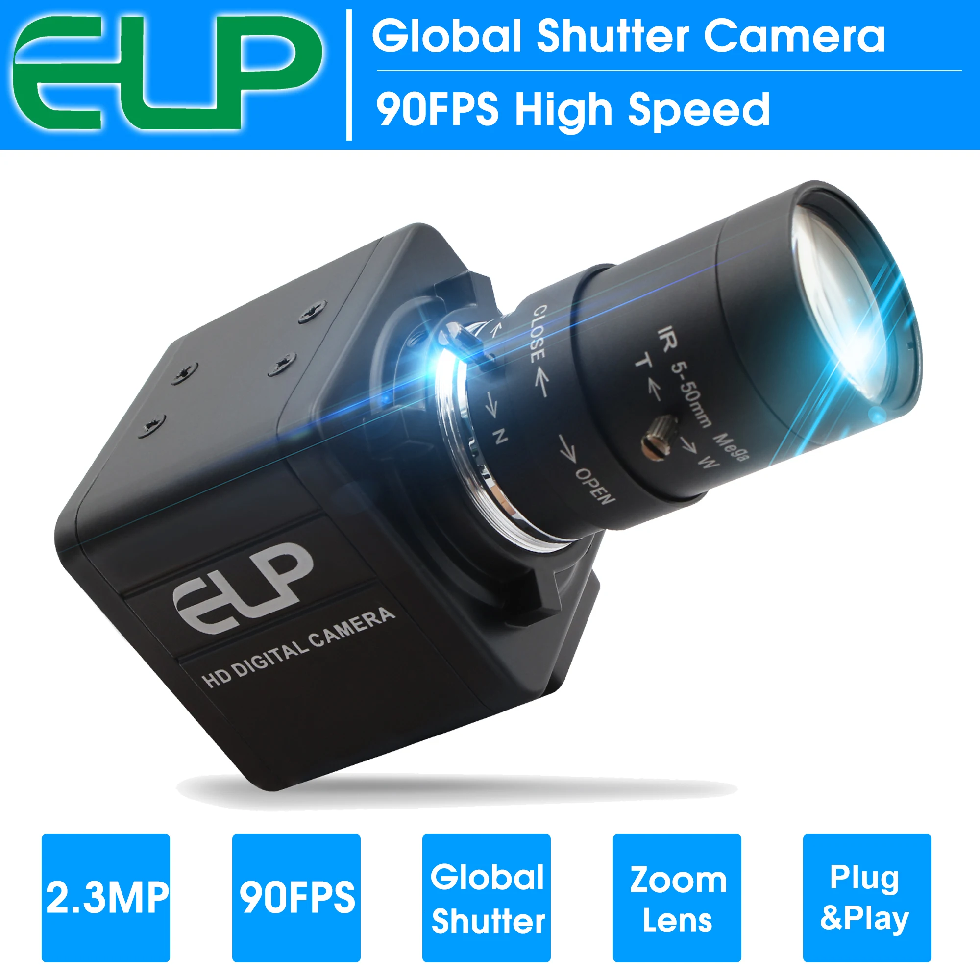 【新品】ELP 8MP USB レンズ カメラ 5-50mm 10X ズーム Amazon.com: ELP 4K USB HDMI USB Camera Manual Zoom Webcam