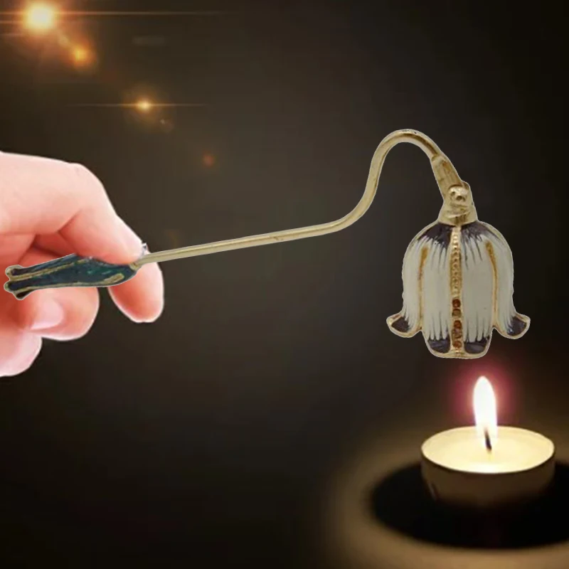 Candle Snuffer Long Handle Metal Wick Flame Snuffer Home Decor Gift