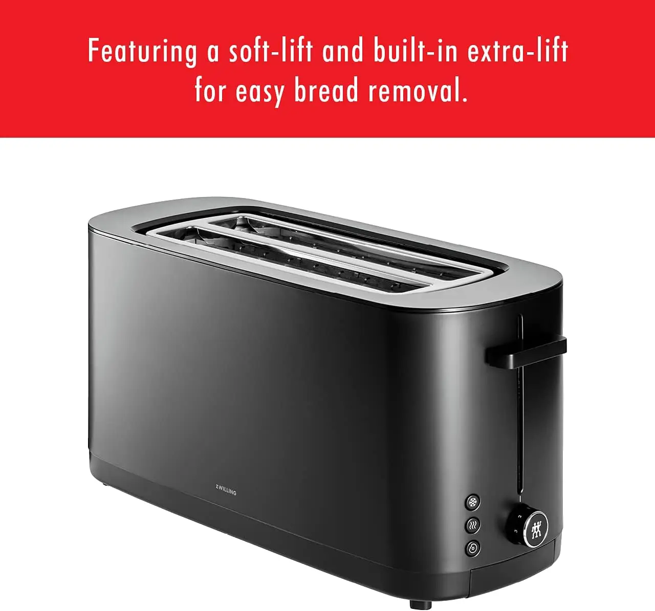 Toaster, 4 Slices with Extra Wide 1.5" Slots for Bagels, 7 Toast Settings, Even Toasting, Reheat, Cancel, Defrost, Black 4