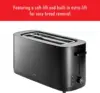 Toaster, 4 Slices with Extra Wide 1.5" Slots for Bagels, 7 Toast Settings, Even Toasting, Reheat, Cancel, Defrost, Black 4