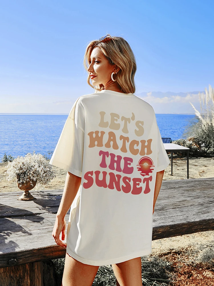 Summer Tshirt For Women Be Yourself And Bring Beauty To The World Happy Face Soft Comfortable Tee Beach Casual Female Tops