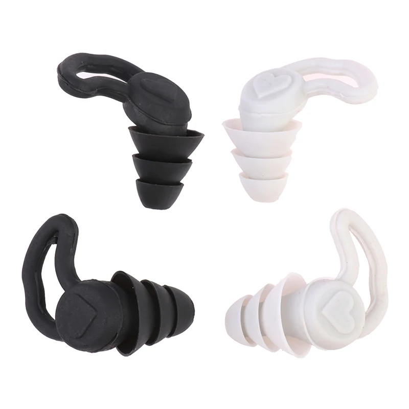 1Pair Noise Reduction Ear Plugs Soft Silicone Earplugs For Travel Study Sleep Waterproof Hear Safety Anti-noise Ear Protector
