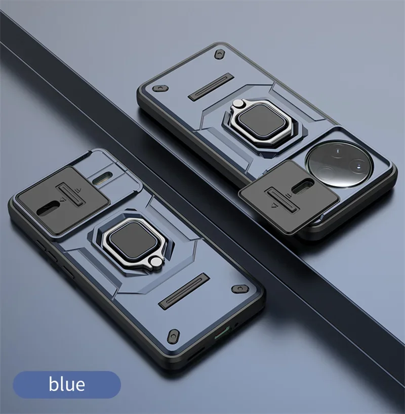 Armor Shockproof Case with Magnetic Stand Holder and Ring - Enhanced Protective Cover