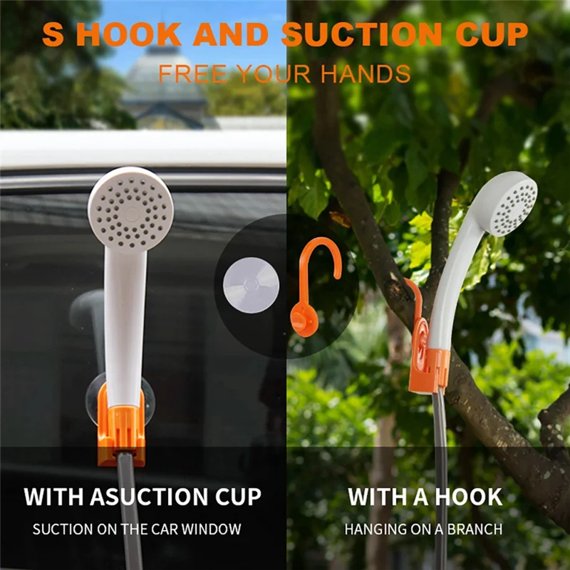 Hot Selling-Outdoor Shower Portable Electric Shower Pump Waterproof With 2-Level Water Flow For Camping Hiking Picnic,Outdoor Sh