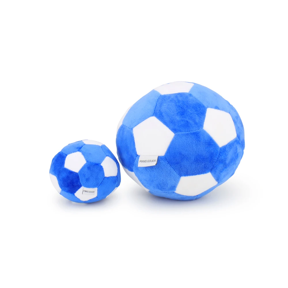 S/L Football Dog Toy Puppy Sound Chew Bite Big Ball Plush Pet Squeak Toy For Small Large Dogs Training 5