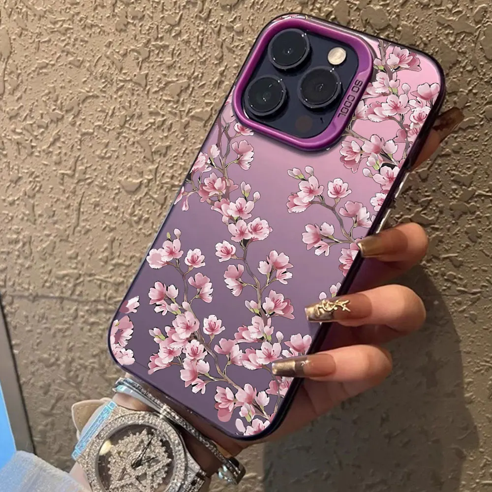 Cherry Blossom Shockproof Silicone Bumper Phone Case