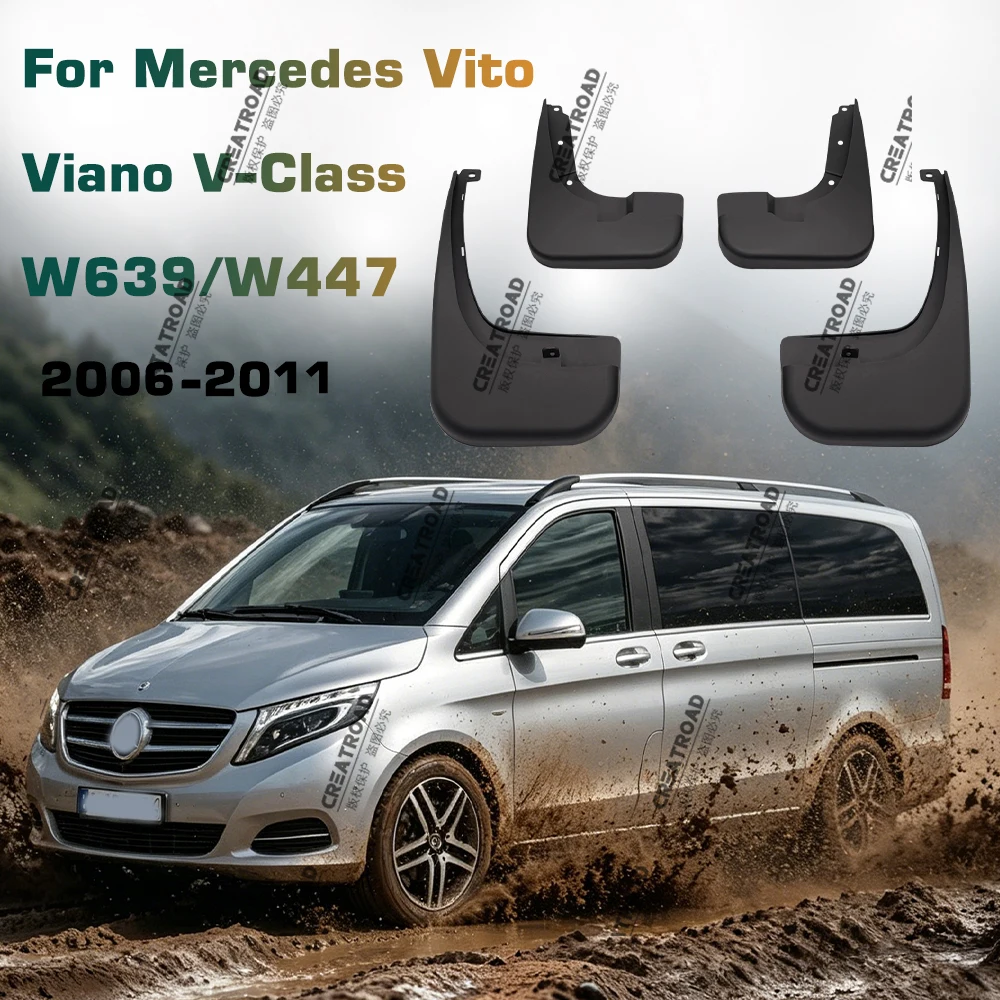 Para Mercedes Benz Vito Viano V clase W639 W447 guardabarros protectores contra salpicaduras guardabarros
