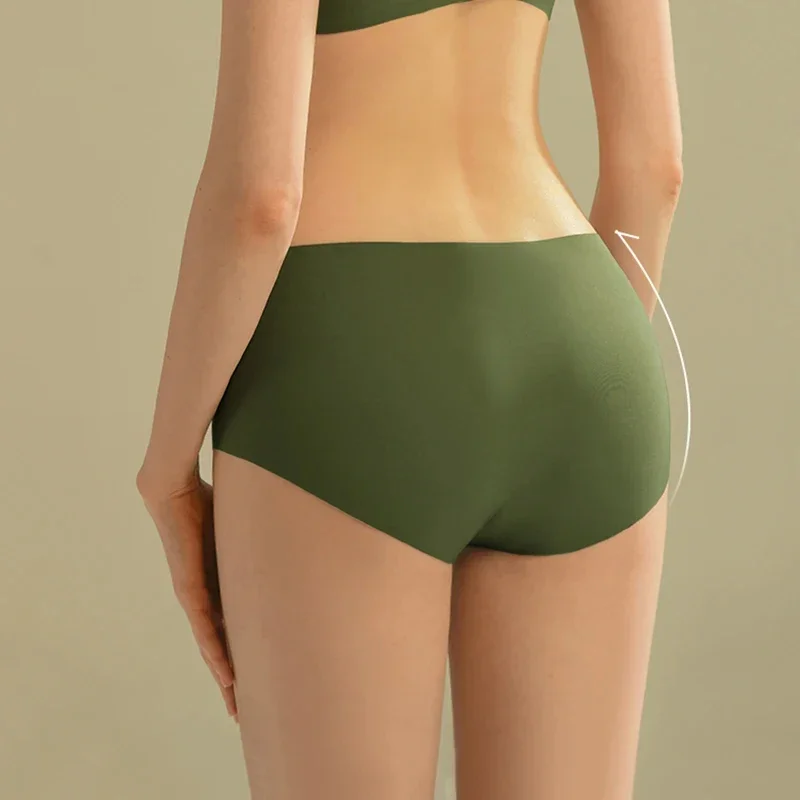 Sujiin Womem\'s Seamless Panties Mid Waist Comfortabl Seamless Briefs Underwear for Women Soft Antibacterial Female Lingerie N110