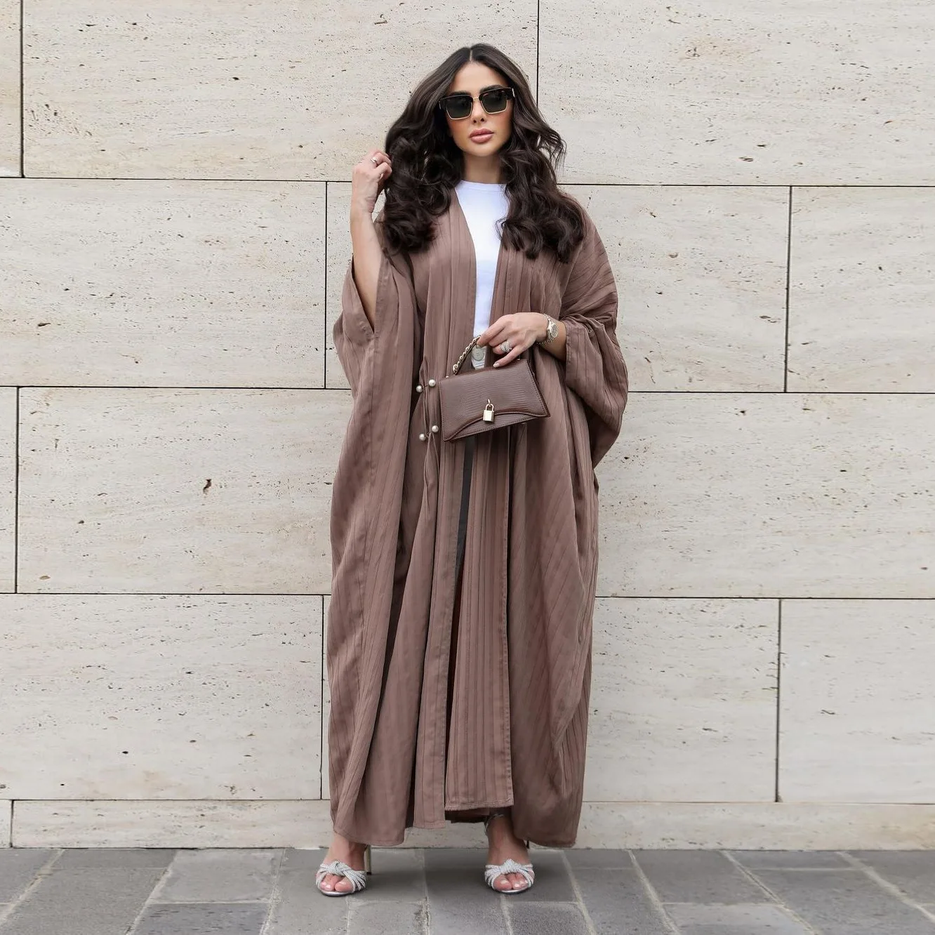 Eid Open Abaya Muslim Dress Turkey Stripe Abayas for Women Dubai Kimono Femme Musulmane Modest Islamic Clothing Moroccan Kaftan
