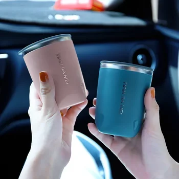 Tasse thermos portable exquise pour hommes et femmes, acier inoxydable 300, tasse à eau simple, tasse à café au lait pour le bureau et la maison, 304 ml 1