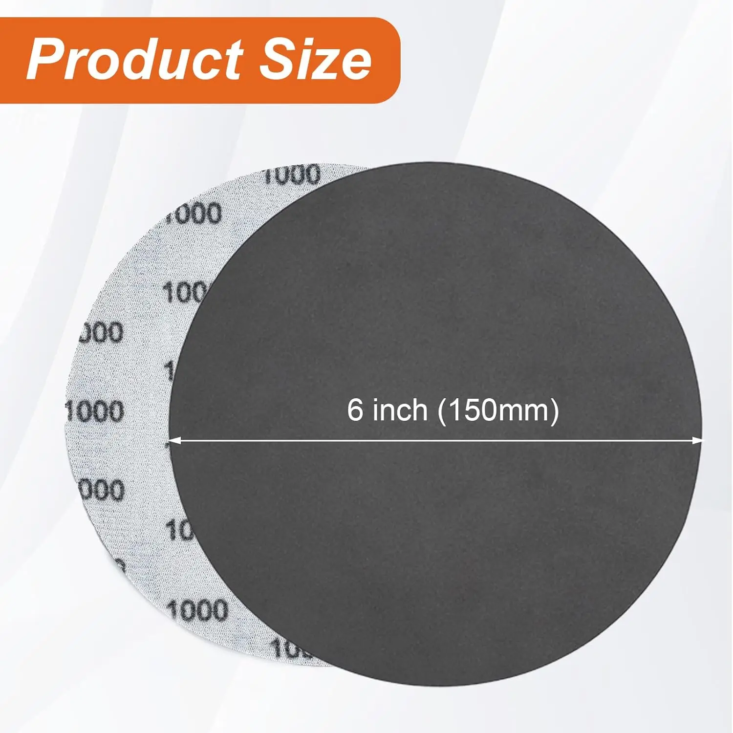 6인치 150MM 습식 및 건식 샌딩 디스크 후크 앤 루프 42개입 1000-5000 그릿 인터페이스 패드 포함 랜덤 오비탈 샌더 자동차용