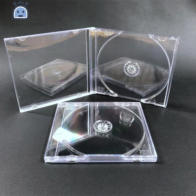 Boîtier de disque transparent en plastique, 1 pièce, pour CD, DVD