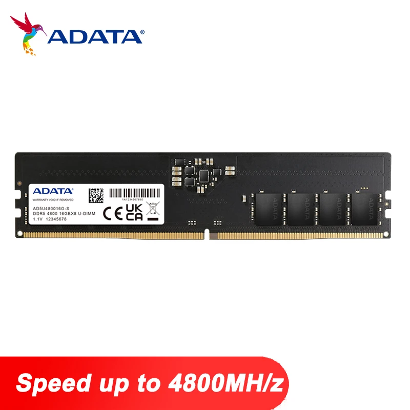 Adata Ram U DIMM CL 40 DDR5 8GB 16GB 32GB 4800MHz For Desktop Laptop Notebook Memory Weigang Game Weilong Series Strip Vest |