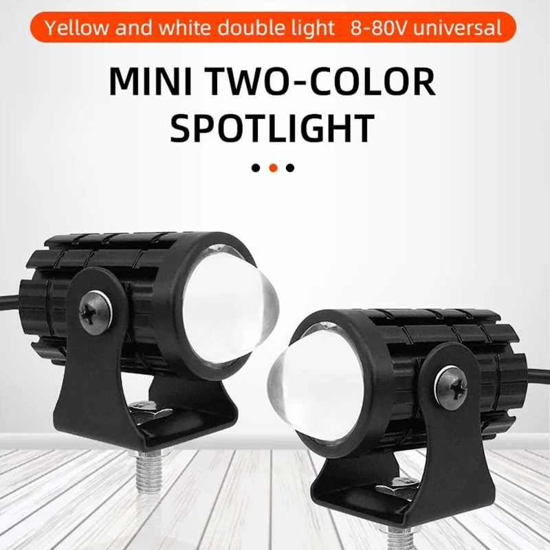 Motorcycle Headlight Spotlight Headlights Explorers Motorcycle Accessories Truck Car Auxiliary Additional Mini Projector Headlamp Fog Lights 2pcs/1pc