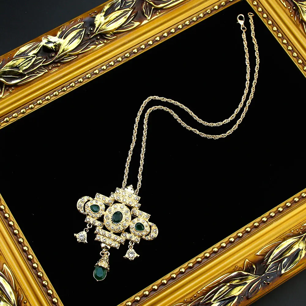 Neovisson Marokko Mode Stil Brosche Aristokratische Frauen Lieblings Kristall Brosche Geschenk Arabisch Braut Hochzeit Schmuck Zubehör – Detail 4