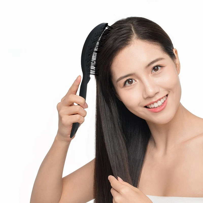 1PC 전문가용 웨이브 브러쉬 휴대용 와이드 투스 빗 9열 랙 디자인 스타일링 빗 남녀 살롱 홈 헤어 케어