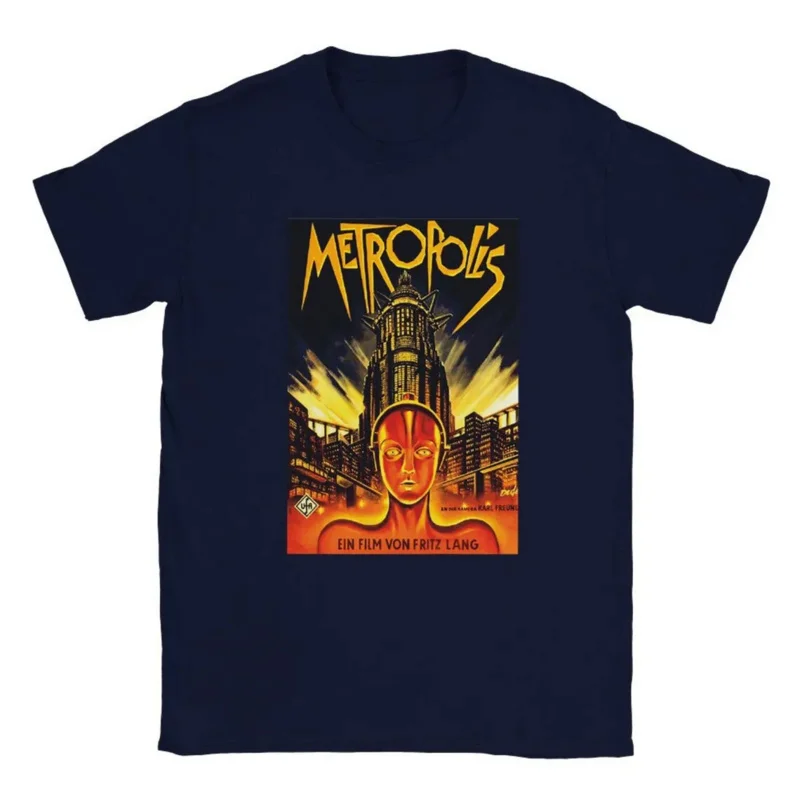

Винтажная футболка с изображением Метрополиса: Фриц Ланг, научный шедевр, лучшие рубашки из старого фильма, футболки